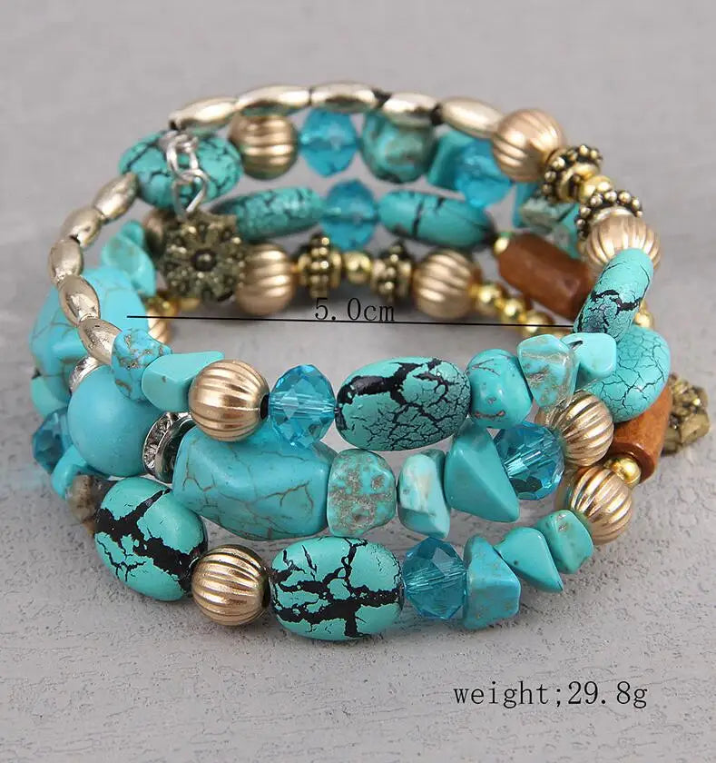 New Blue Bohemian Acrylic Bracelets for women jewelry accessories pulseiras para as mulheres bracelet
