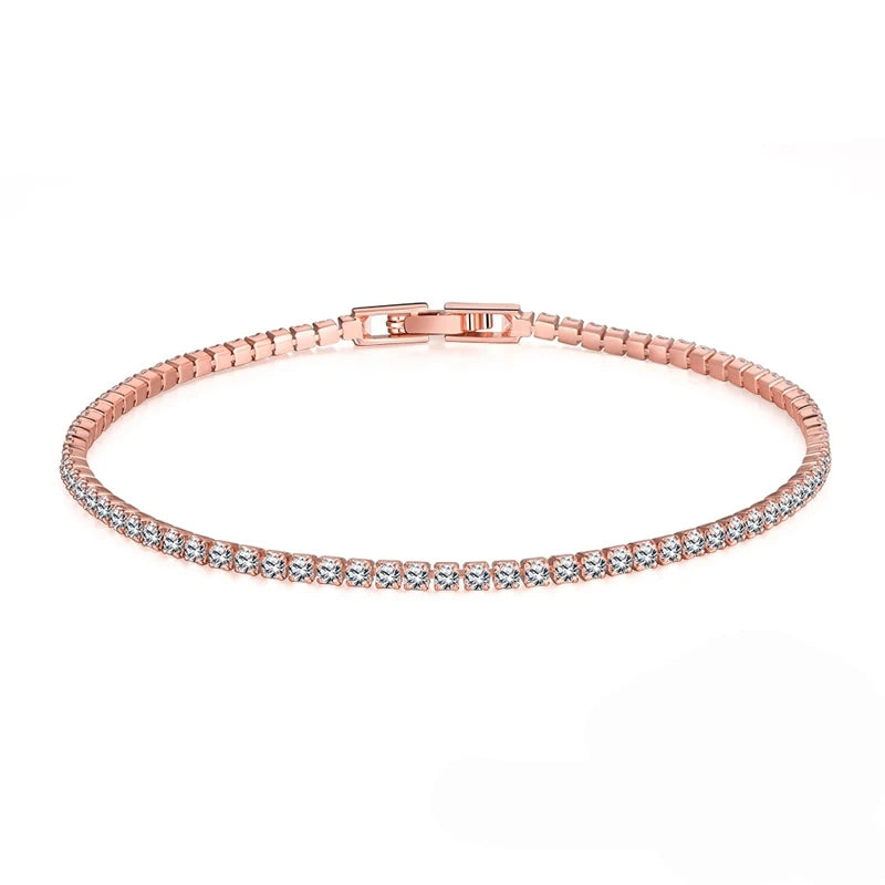 3/3.5/4/5mm Real Moissanite Bracelet Sparkling S925 Sterling Silver Luxury Wedding Party Diamond Jewelry Pulseiras De Prata