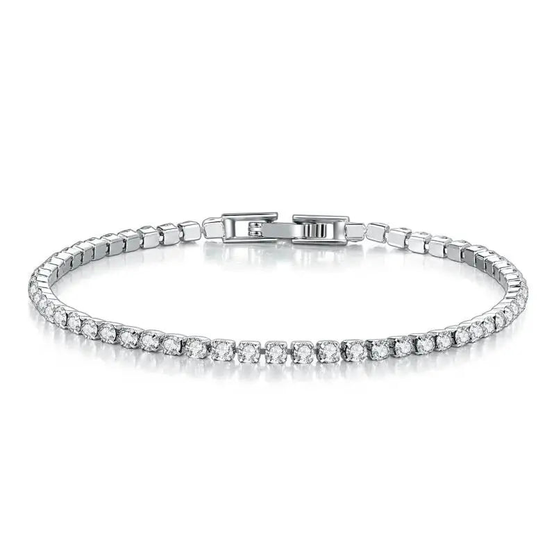 3/3.5/4/5mm Real Moissanite Bracelet Sparkling S925 Sterling Silver Luxury Wedding Party Diamond Jewelry Pulseiras De Prata