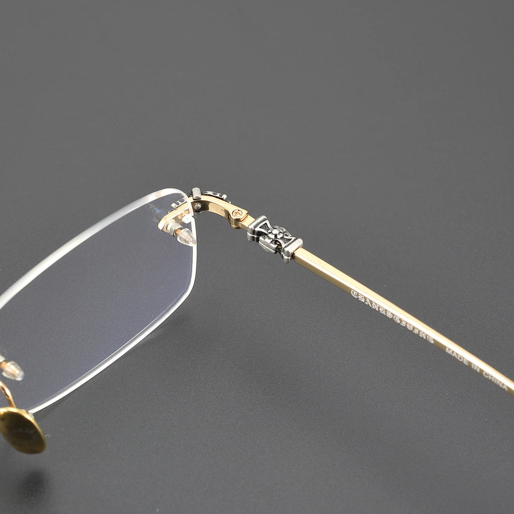 2024 Sunglasses For Women Stylish Vintage Carter Luxury Eyewear Frame Big Square Titanium Rimless Designer Men SUN GLASSES