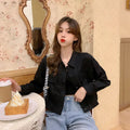 Short Casual Jacket for Women 2025 Spring and Autumn New Korean Casual Thin Jacket Loose Versatile Long-sleeved Top
