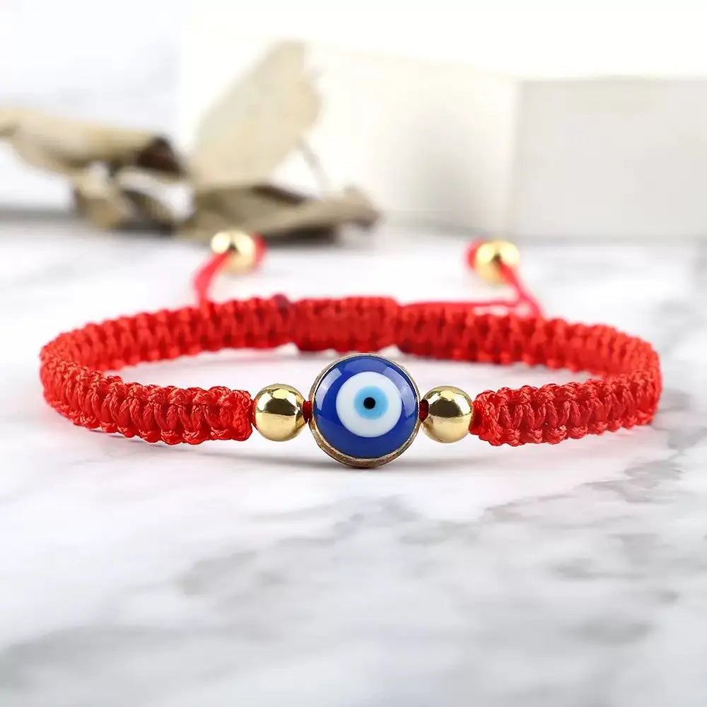 Pulseras Hombre Weaved Men's Fatima Hamsa Hand Bracelet Man Braided Turkish Evil Eye Bracelets For Men Women Spiritual Jewelry