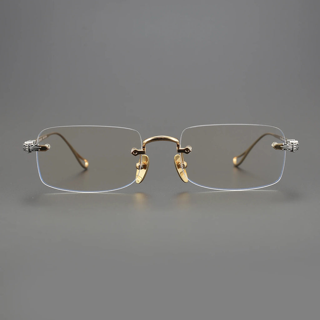 2024 Sunglasses For Women Stylish Vintage Carter Luxury Eyewear Frame Big Square Titanium Rimless Designer Men SUN GLASSES