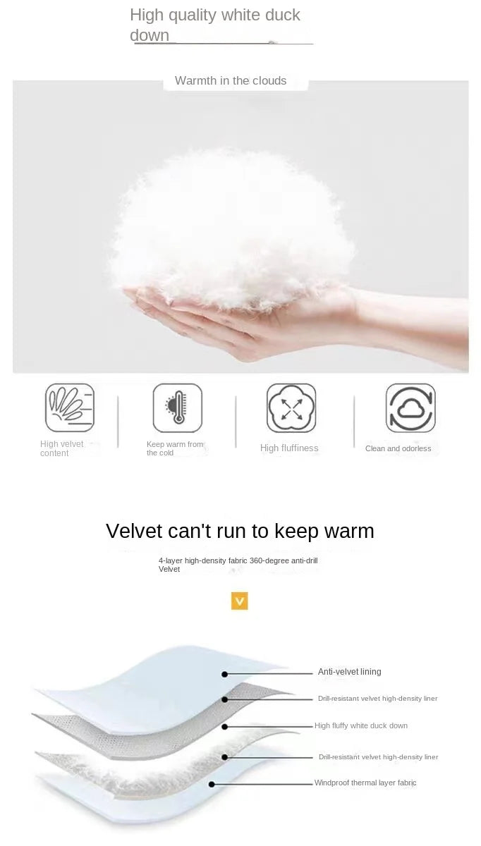 Mid-length Coats for Women, Loose Hooded Outerwear, Feather Coats, Casual and Simple, Korean Fashion, Winter, 2024