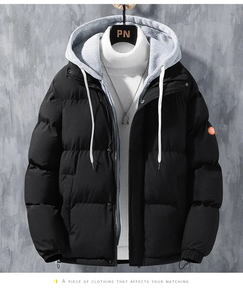 Male Coat Windbreaker Jackets For Men Fashion Parkas Autumn Winter Overcoat Men's Casual Jacket Keep Warm Windproof Hombre New