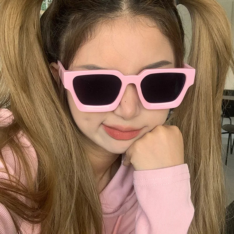 KLASSNUM Men Square Frame Sunglasses 2025 Luxury Brand Designer Sun Glasses Retro Trendy Shades UV400 Unisex Women Glasses New