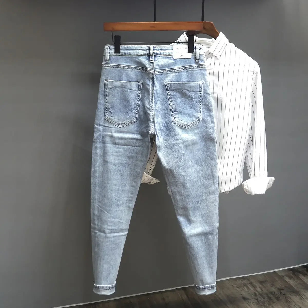 Work Wear Male Cowboy Pants Summer Loose Straight Men's Jeans Trousers Baggy Grunge Y2k Cotton Casual Cheap Wide Leg Original Xs