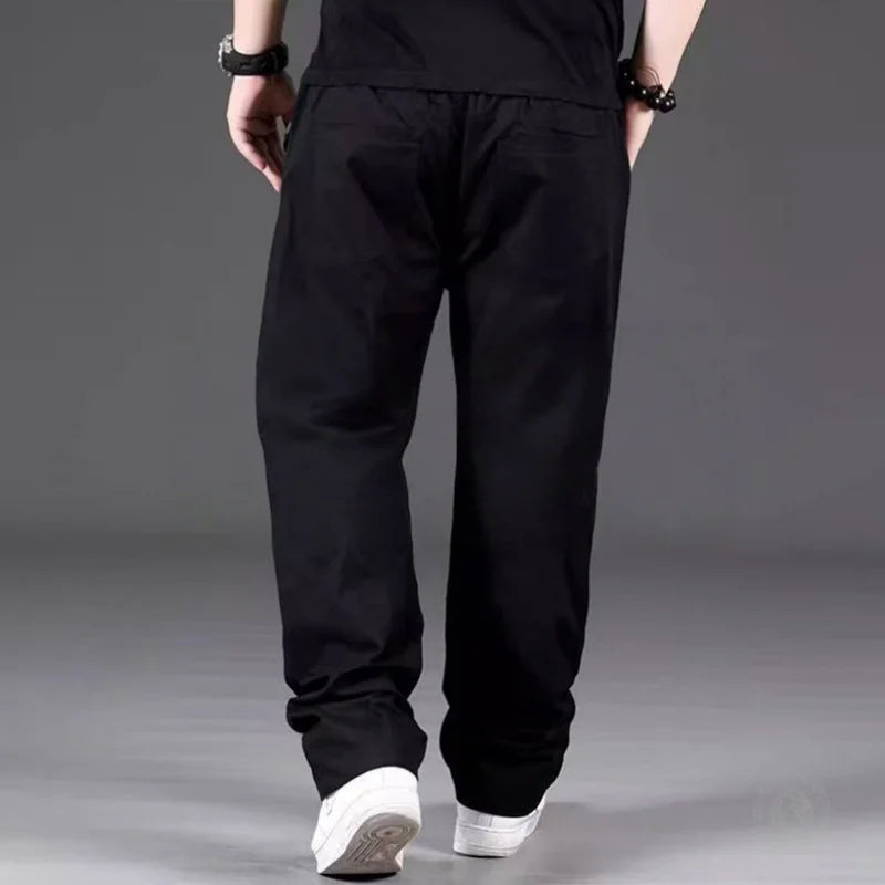 Men's New Casual Wide Leg Pants - Fashionable Versatile Style - Simple Solid Color Fashionable Durable Pants