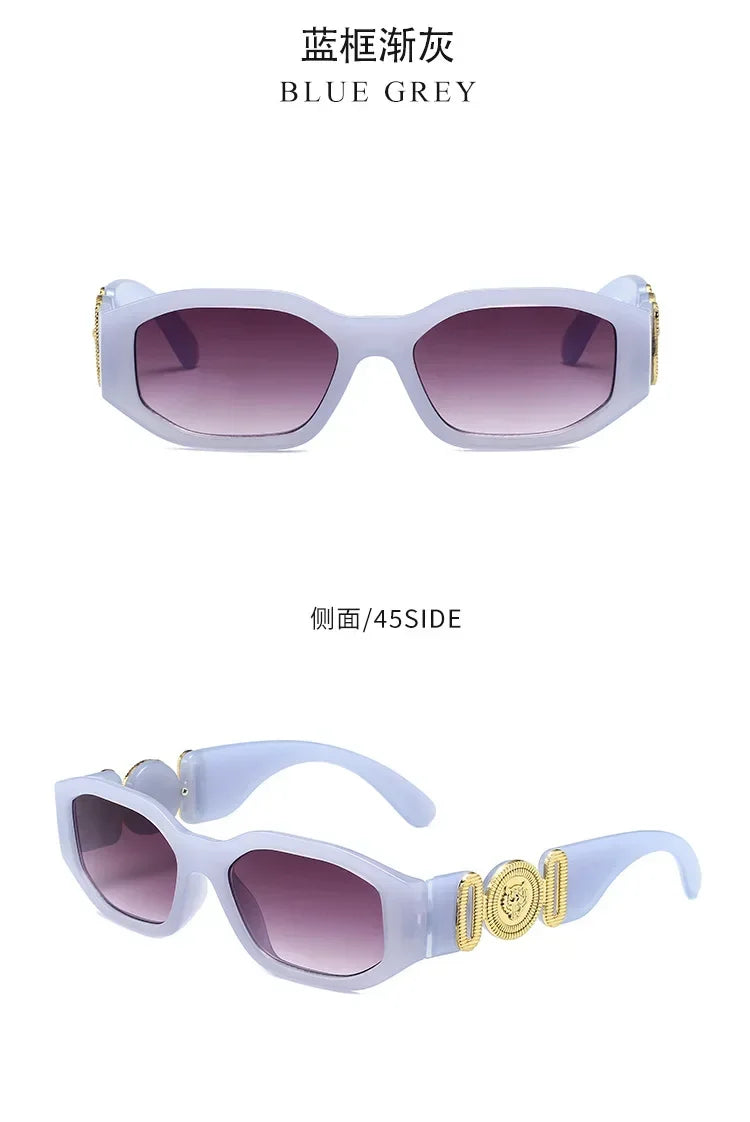 New Retro Irregular Square Sunglasses for Women Men Fashion Designer Small Frame Sun Glasses Trending Product Shades UV400