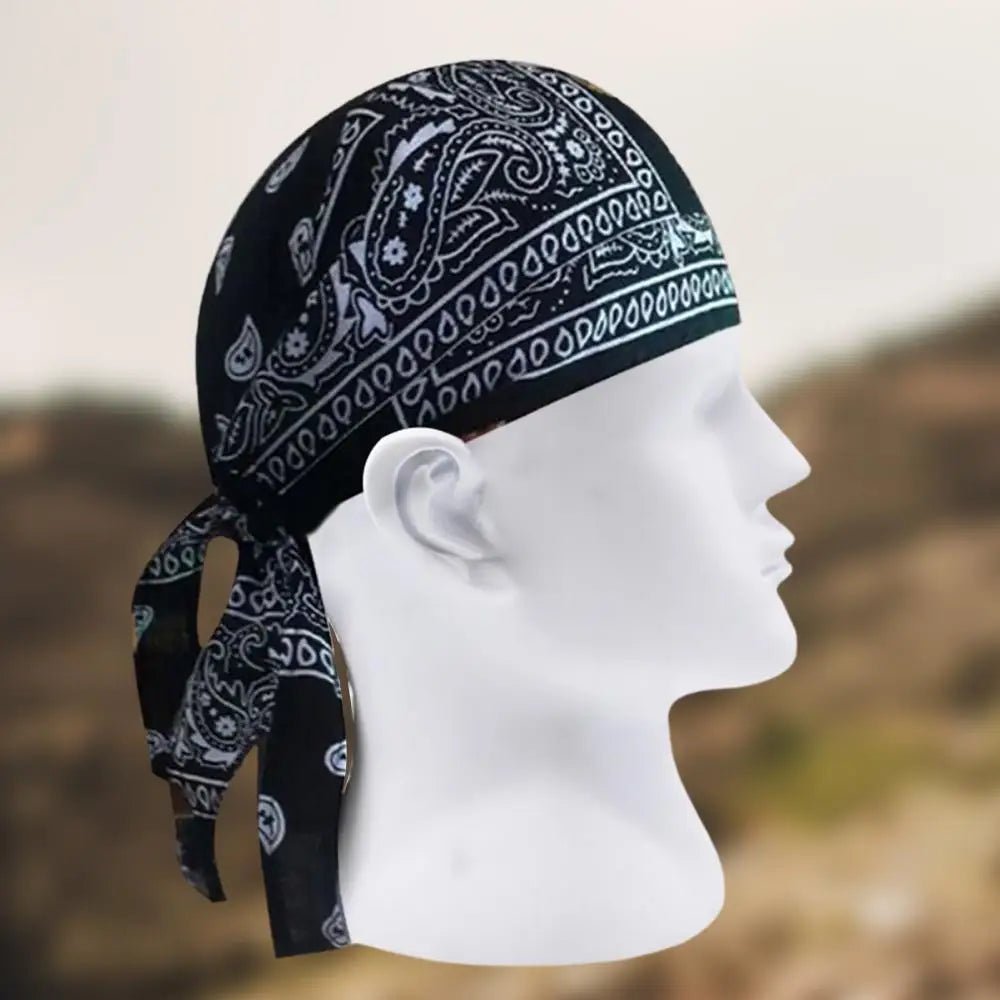 Hat Cap Men Adult Hip-hop Paisley Print Motorcycle Wrap Biker Bandana Headscarf Skull Pirate Cycling Bandana Headscarf