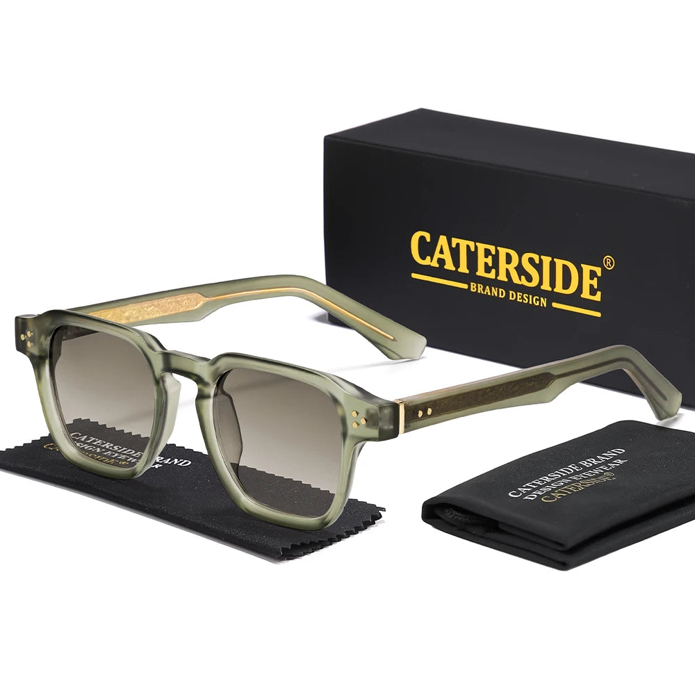 CATERSIDE Classic Square Sunglasses Men Core Insert Temple Luxury Brand Sun Glasses Women Travel Beach Party Festival Gifts