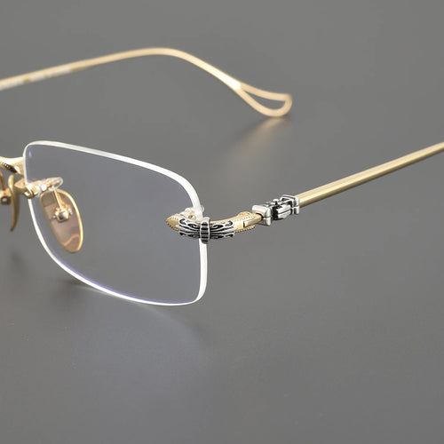 2024 Sunglasses For Women Stylish Vintage Carter Luxury Eyewear Frame Big Square Titanium Rimless Designer Men SUN GLASSES