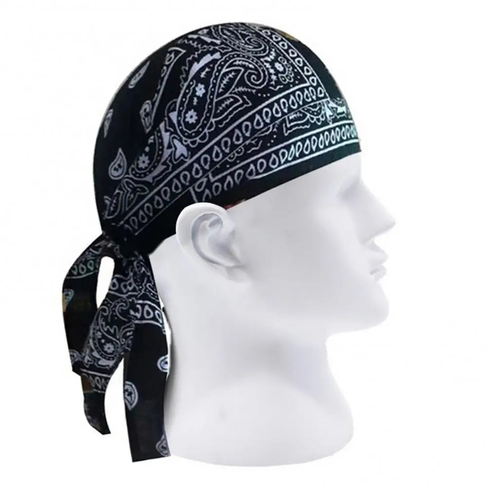 Hat Cap Men Adult Hip-hop Paisley Print Motorcycle Wrap Biker Bandana Headscarf Skull Pirate Cycling Bandana Headscarf