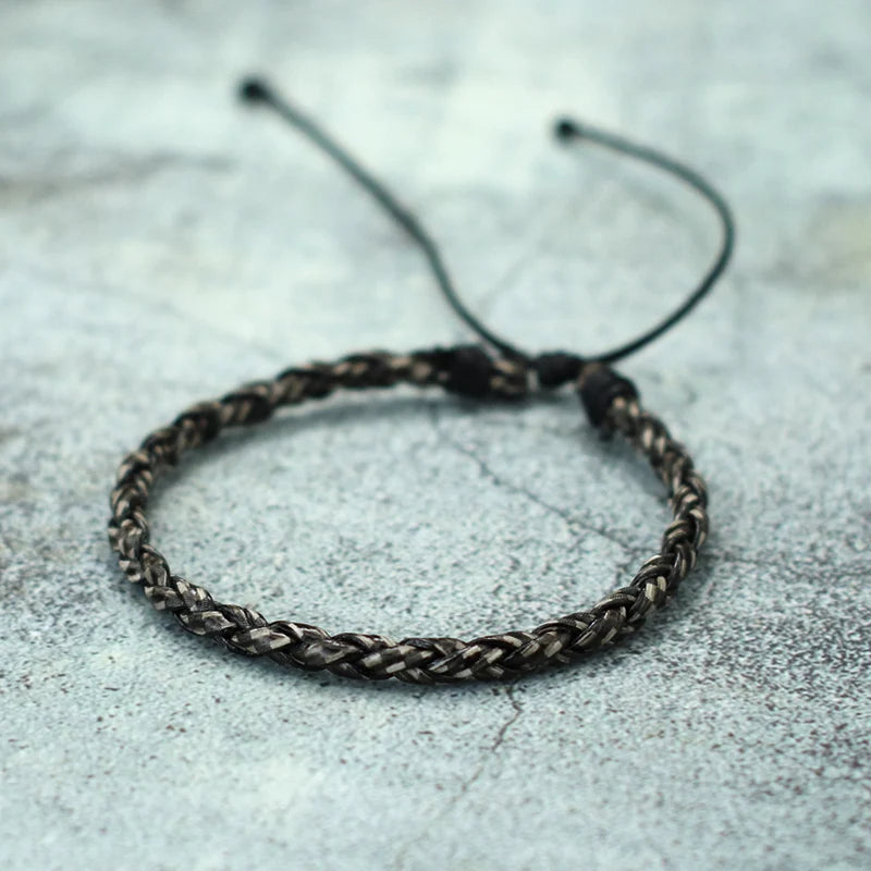 Simple Style Handmade Genuine Leather Bracelet Men Adjustable Wax Rope Leisure Accessories Gift For Him  Pulseiras Masculina