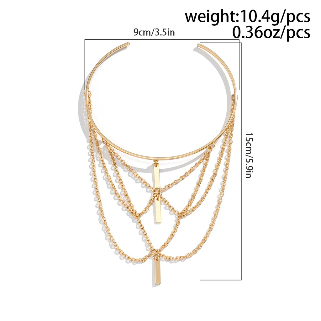PuRui Gold Color Open Upper Arm Bracelet Women's Jewelry Rectangle Stick Charm Tassel Arm Bangle Party Summer Accessories New
