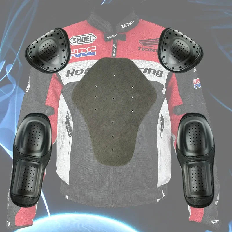 Summer Honda Motorcycle Jacket for Men And Women Breathable Mesh Anti-Fall Wear-Resistant HRC Motorcycle Riding Suit