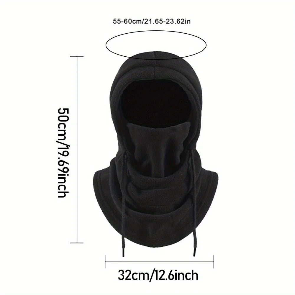 Winter Balaclava Face Mask, Windproof Thermal Hooded Scarf for Skiing Cycling Fishing, Cold Weather Sports Gear, Christmas Gift