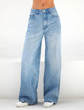 Womens High Waist Loose Wide Leg Jeans Mopping Jeans