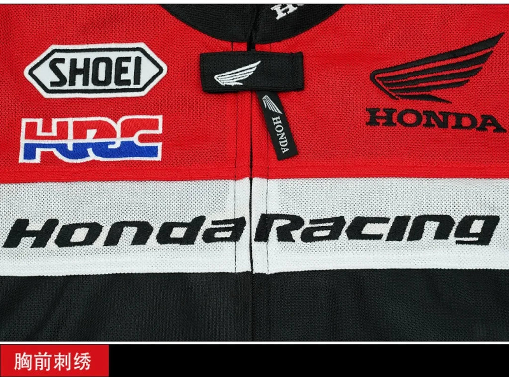 Summer Honda Motorcycle Jacket for Men And Women Breathable Mesh Anti-Fall Wear-Resistant HRC Motorcycle Riding Suit