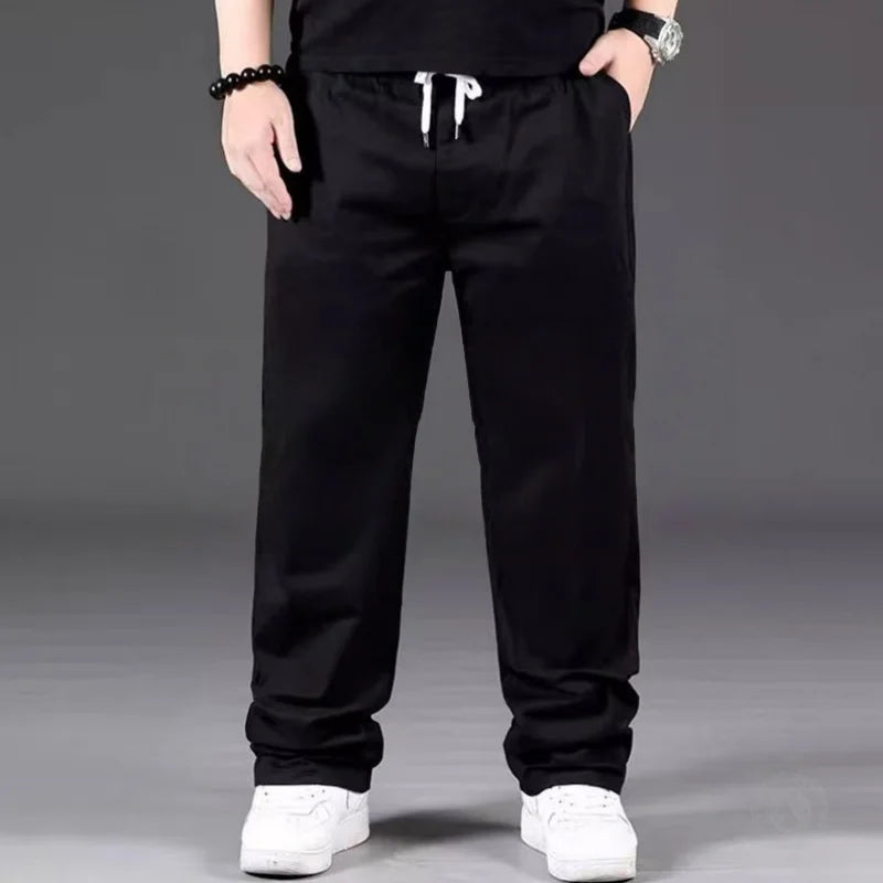 Men's New Casual Wide Leg Pants - Fashionable Versatile Style - Simple Solid Color Fashionable Durable Pants