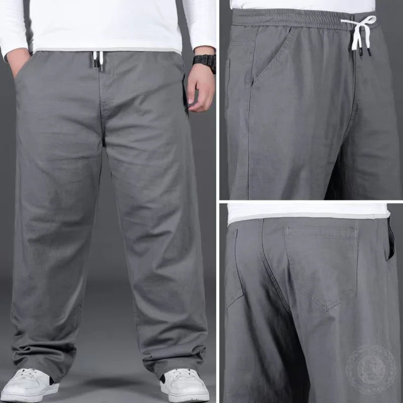 Men's New Casual Wide Leg Pants - Fashionable Versatile Style - Simple Solid Color Fashionable Durable Pants