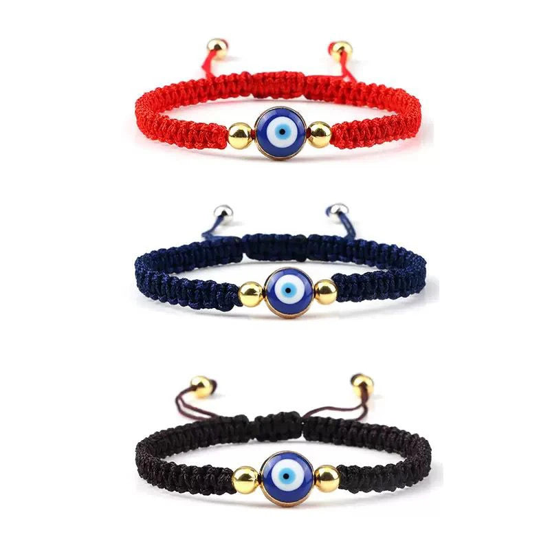 Pulseras Hombre Weaved Men's Fatima Hamsa Hand Bracelet Man Braided Turkish Evil Eye Bracelets For Men Women Spiritual Jewelry