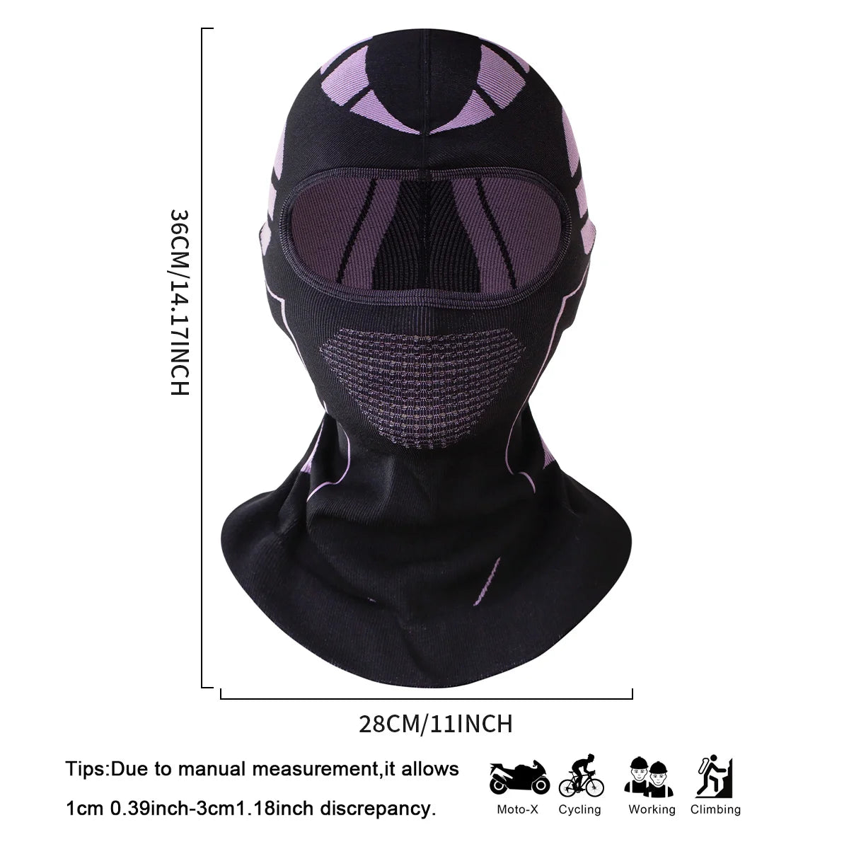 Balaclava Face Mask for Motorcycling, Winter Ski Mask for Men Women, High Stretchy Full Head Balaclava Under Helmet Cold Weather