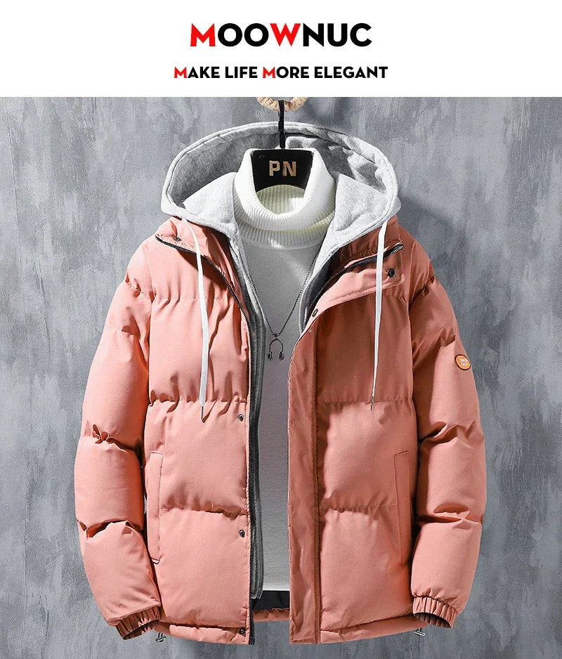 Male Coat Windbreaker Jackets For Men Fashion Parkas Autumn Winter Overcoat Men's Casual Jacket Keep Warm Windproof Hombre New