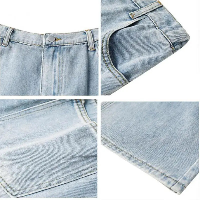 Men's Trendy High Waist Oversized Wide Leg Flared Denim Pants 2026 Extra Long Floor Dragging Loose Fit Streetwear Jeans