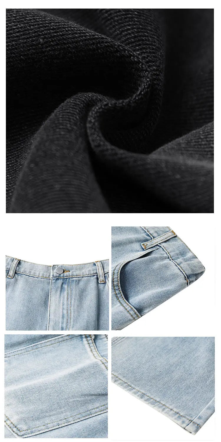 Men's Trendy High Waist Oversized Wide Leg Flared Denim Pants 2026 Extra Long Floor Dragging Loose Fit Streetwear Jeans